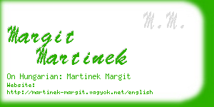 margit martinek business card